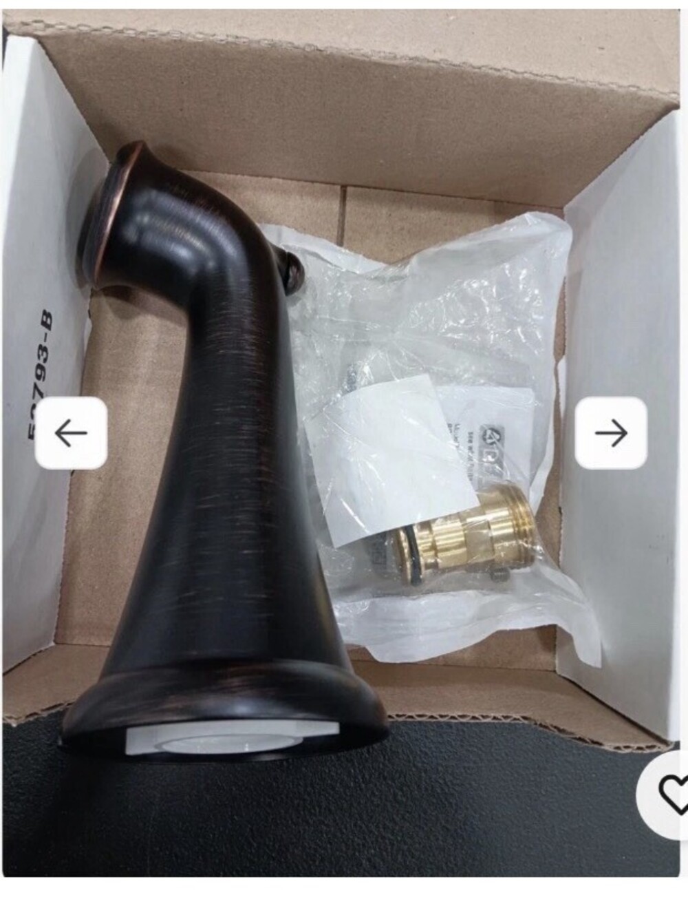 Delta Faucet RP43028RB Non-Diverter Tub Spout, Venetian Bronze, 0.5